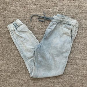 PacSun Bullhead Denim Co Light Blue Wash Joggers Pants Small